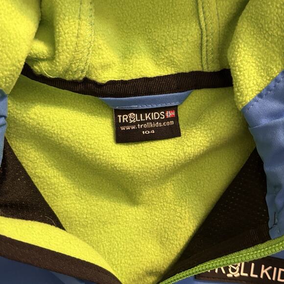 Trollkids (Norway Brand) Kids/Youth Blue & Green Performance Jacket Size 3/4 - Picture 3 of 5